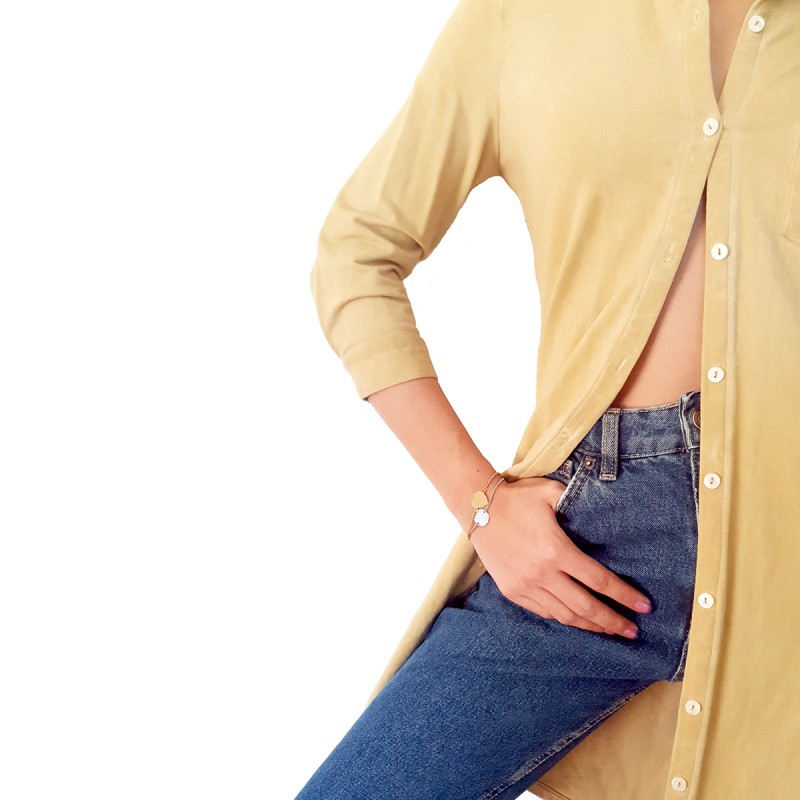 Bratara Gravata Argintie din Inox Rotund Gnome for Christmas