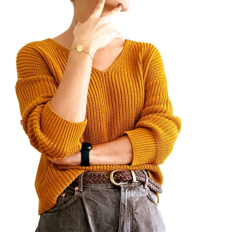 Bratara Gravata Aurie din Inox Rotund Christmas Lover