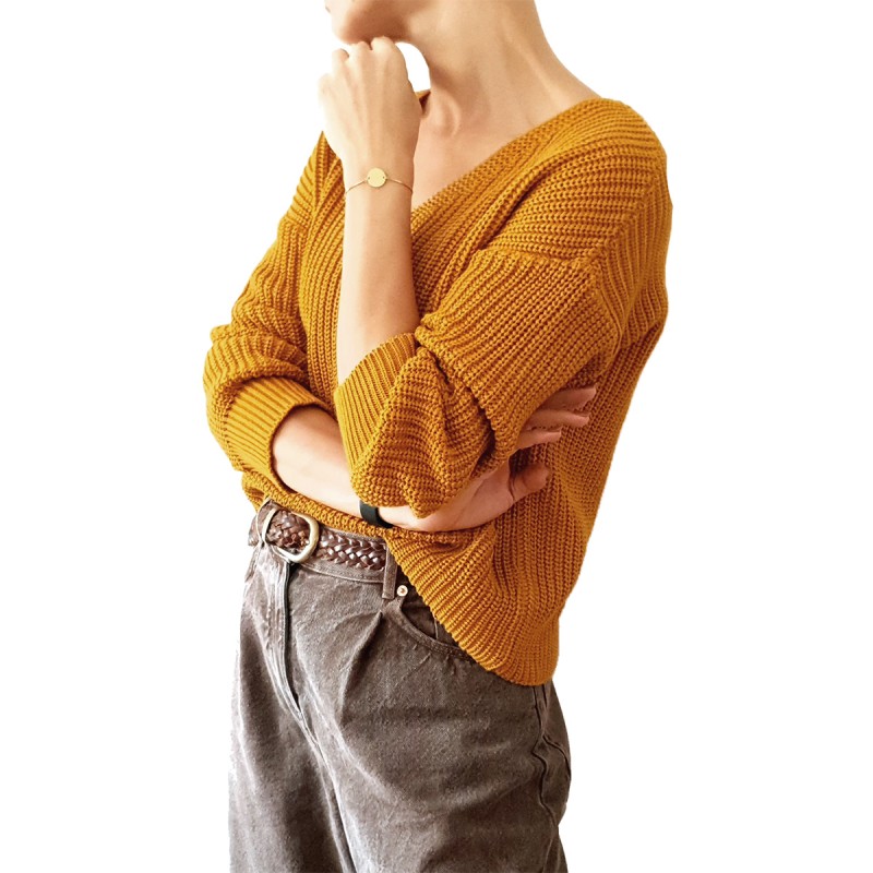 Bratara Gravata Aurie din Inox Rotund Am zis DA