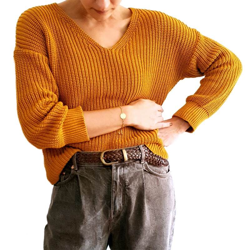 Bratara Gravata Aurie din Inox Rotund Mama