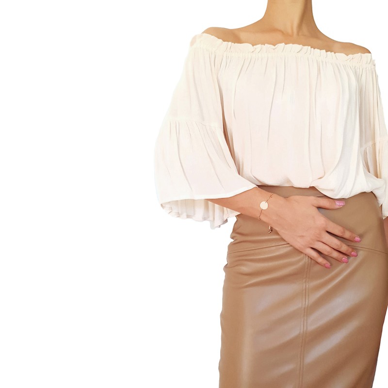 Bratara Gravata Rose Gold din Inox Rotund Jingle Bells