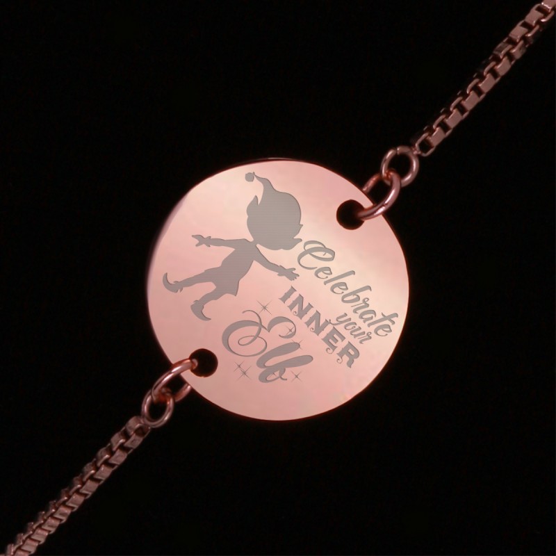 Bratara Gravata Rose Gold din Inox Rotund Inner Elf