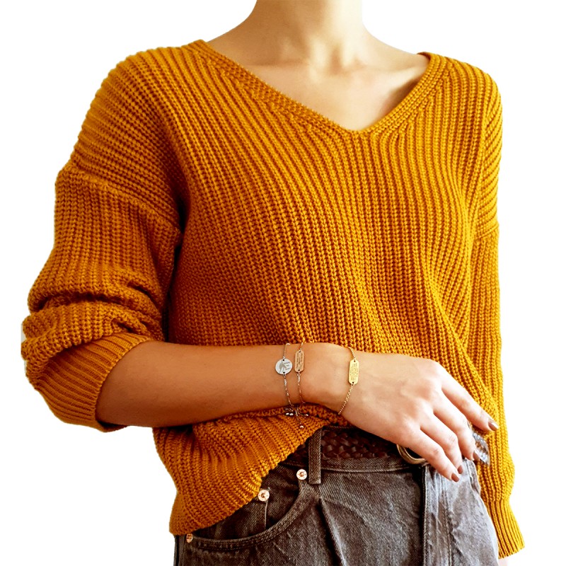 Bratara Personalizata Gravata Aurie din Inox Oval Data