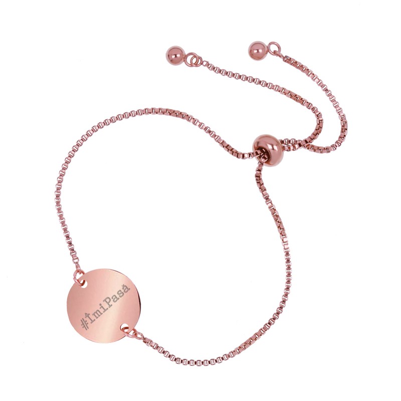 Bratara Gravata Rose Gold din Inox Rotund Imi Pasa