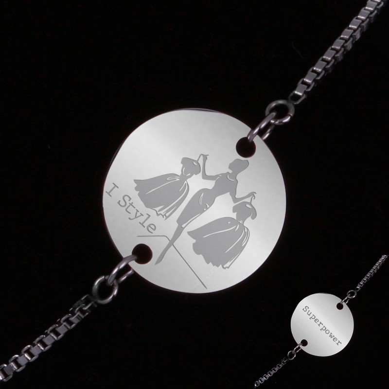 Bratara Gravata Argintie din Inox Superpower I Style