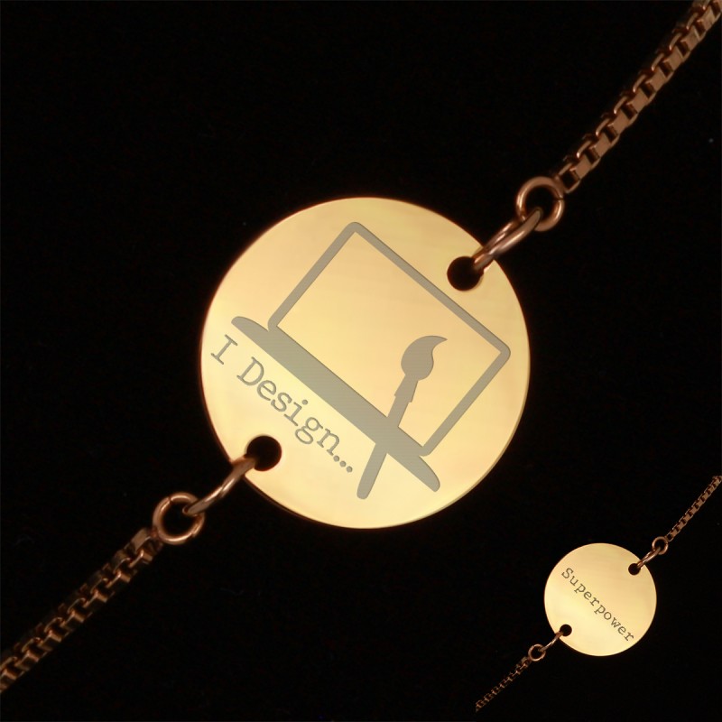 Bratara Gravata Aurie din Inox Superpower I Design