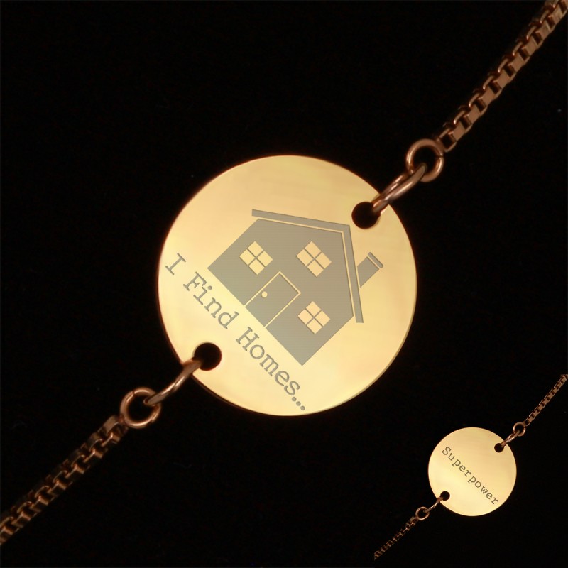 Bratara Gravata Aurie din Inox Superpower I Find Homes