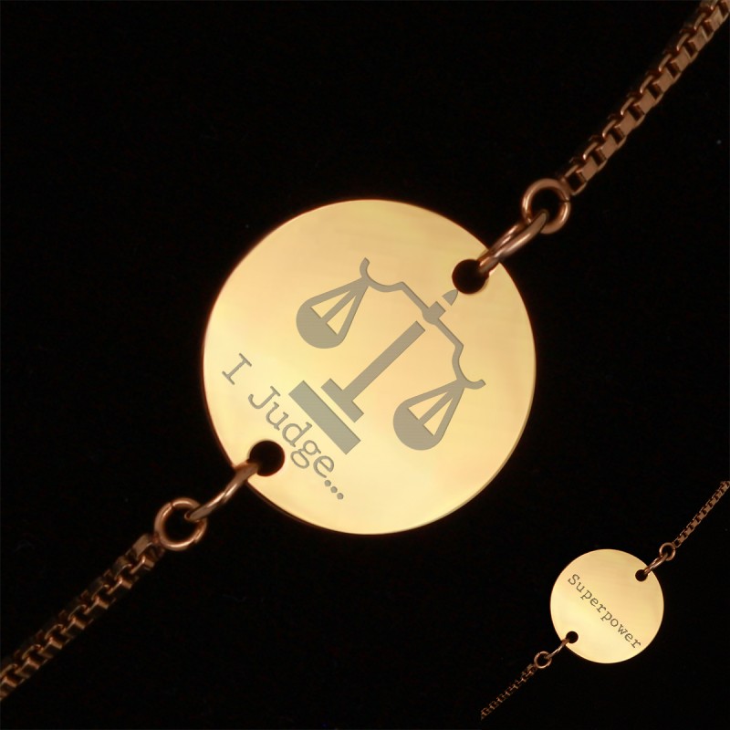 Bratara Gravata Aurie din Inox Superpower I Judge