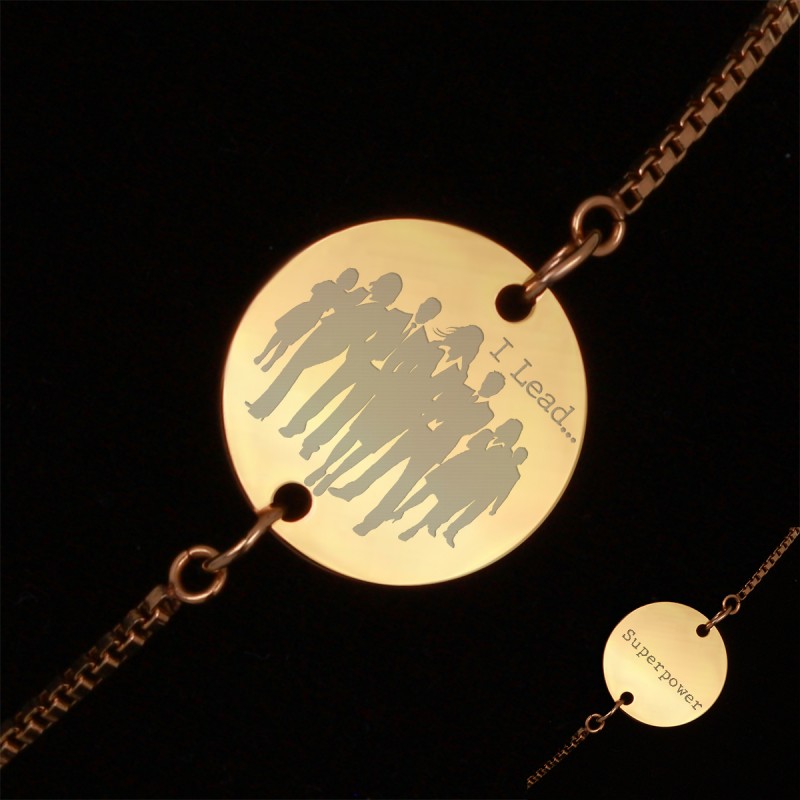 Bratara Gravata Aurie din Inox Superpower I Lead