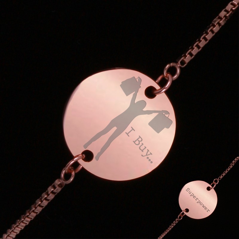 Bratara Gravata Rose Gold din Inox Superpower I Buy