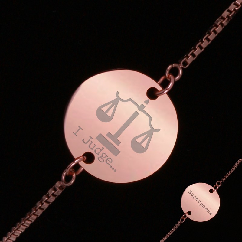 Bratara Gravata Rose Gold din Inox Superpower I Judge