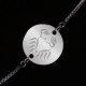 Bratara Gravata Argintie din Inox Rotund Zodiac Rac