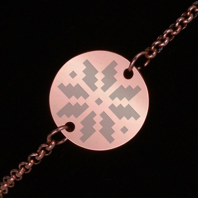 Bratara Gravata Rose Gold din Inox Rotund Traditie