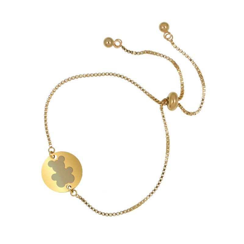 Bratara Gravata Aurie din Inox Rotund Ursulet