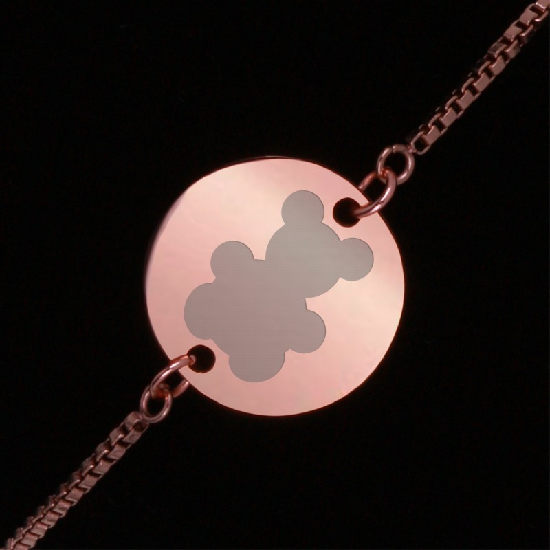 Bratara Gravata Rose Gold din Inox Rotund Ursulet