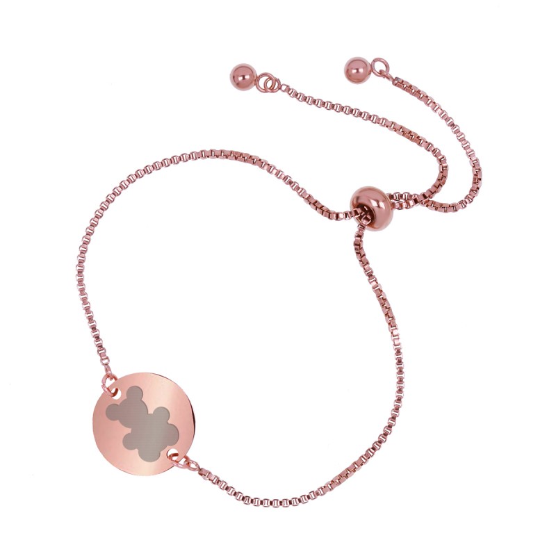 Bratara Gravata Rose Gold din Inox Rotund Ursulet