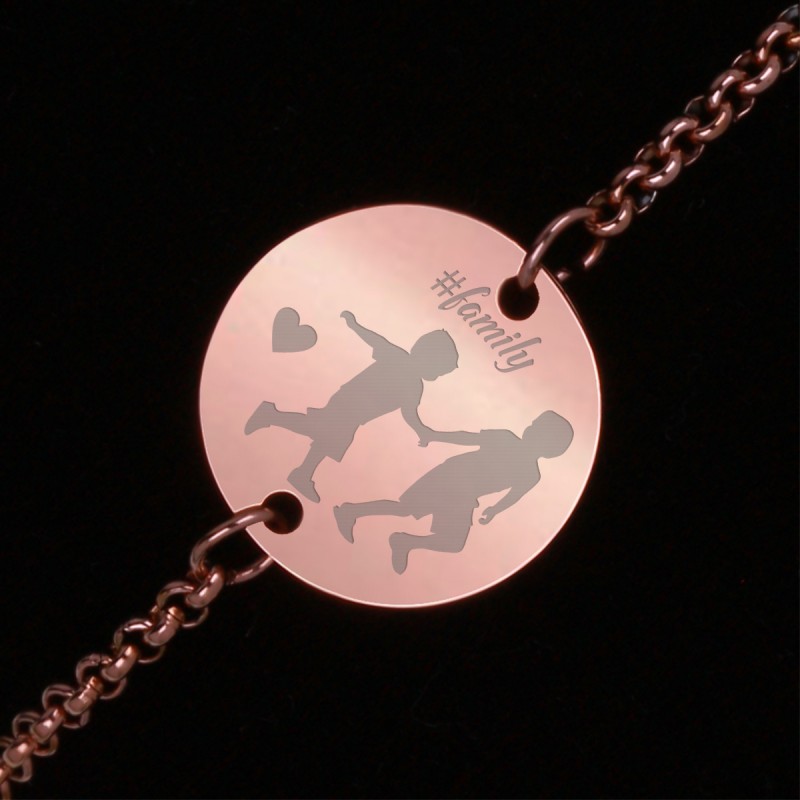 Bratara Gravata Rose Gold din Inox Rotund Mamica de Baieti