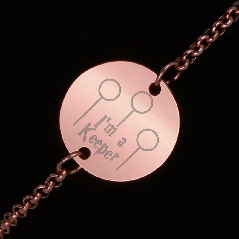 Bratara Gravata Rose Gold din Inox Rotund Keeper