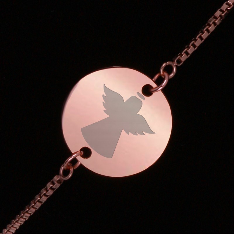 Bratara Gravata Rose Gold din Inox Rotund Inger Ingeras