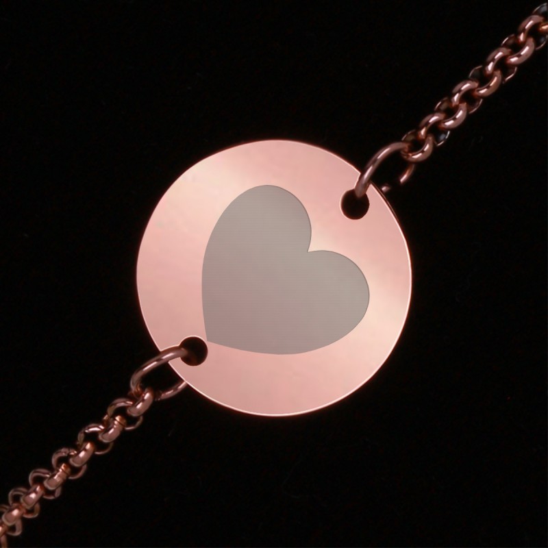 Bratara Gravata Rose Gold din Inox Rotund My Heart