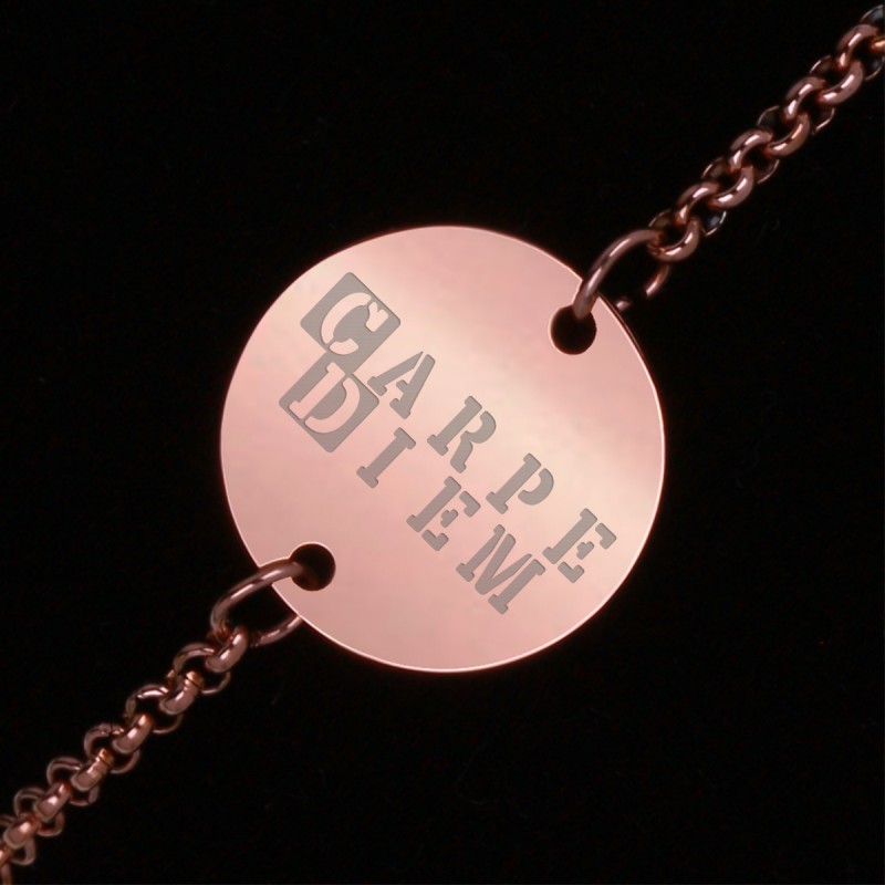 Bratara Gravata Rose Gold din Inox Rotund Carpe Diem