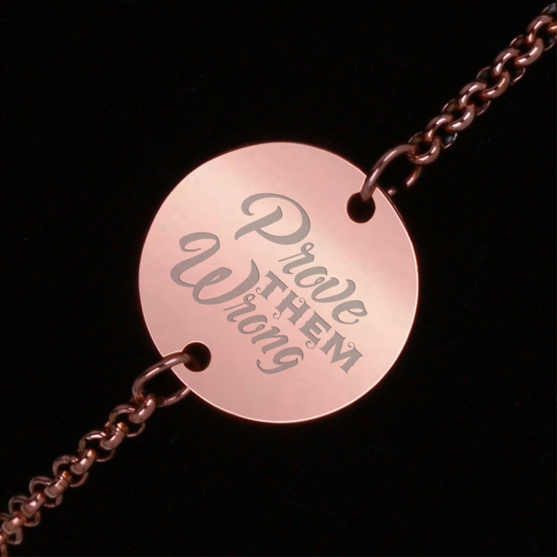 Bratara Gravata Rose Gold din Inox Rotund Prove them Wrong