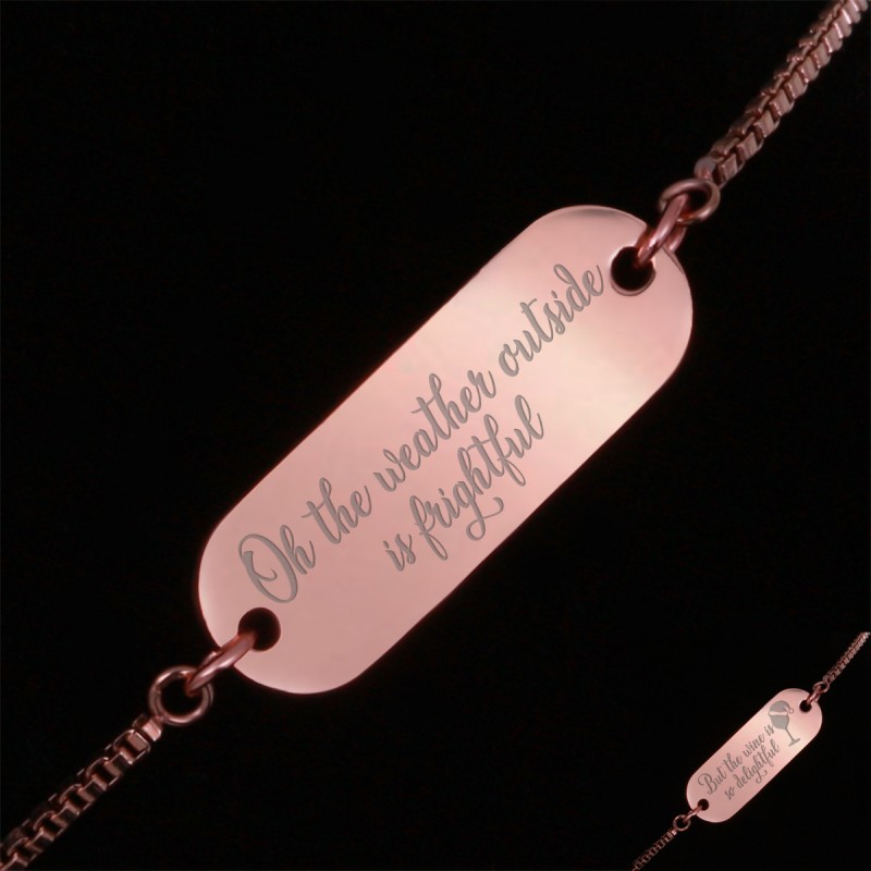 Bratara Gravata Rose Gold din Inox Oval Oh The Wine