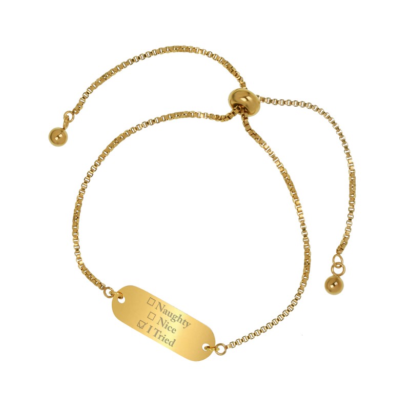 Bratara Gravata Aurie din Inox Oval I Tried