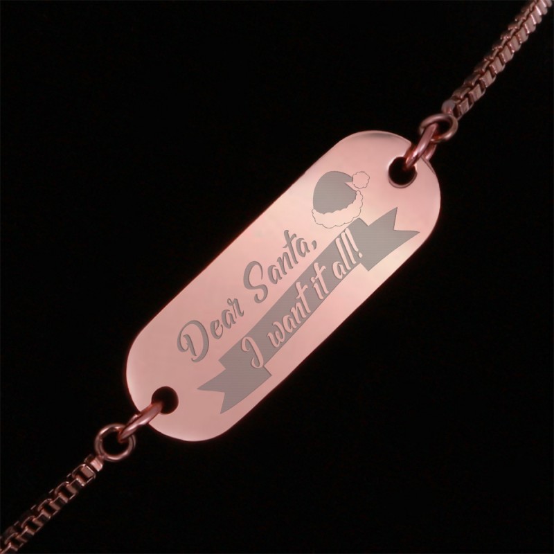 Bratara Gravata Rose Gold din Inox Oval I Want it All