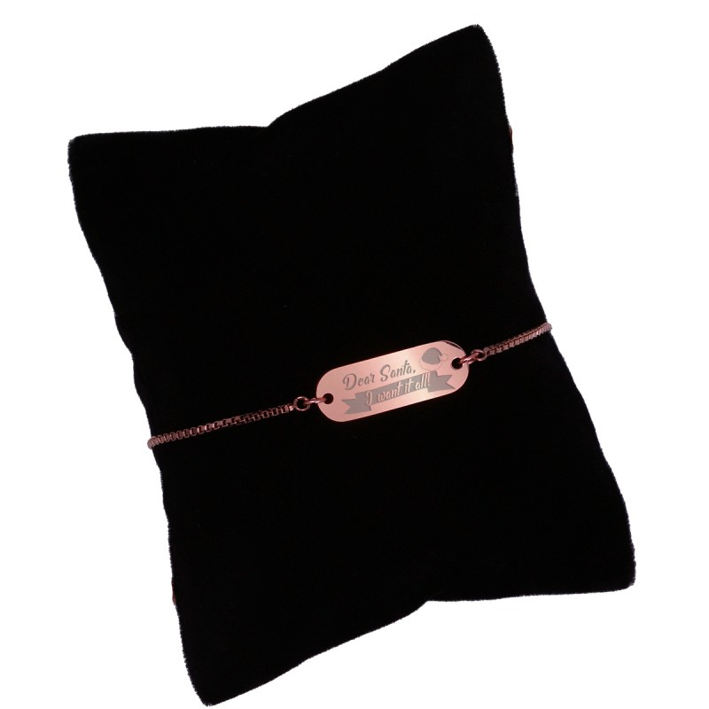 Bratara Gravata Rose Gold din Inox Oval I Want it All