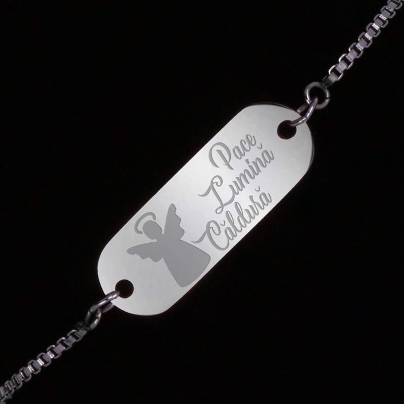 Bratara Gravata Argintie din Inox Oval Pace Lumina Caldura