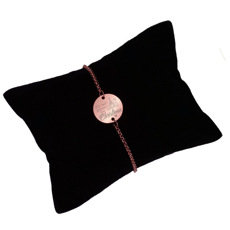 Bratara Gravata Rose Gold din Inox Rotund Gnome for Christmas