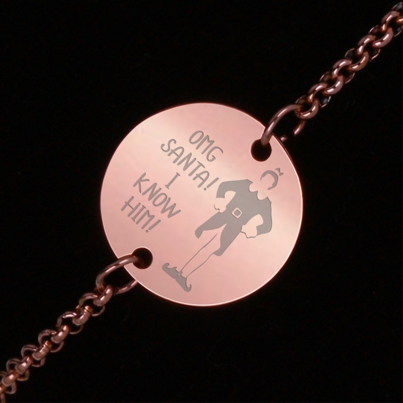 Bratara Gravata Rose Gold din Inox Rotund Elf