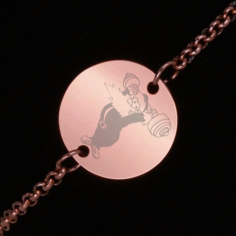 Bratara Gravata Rose Gold din Inox Rotund Strong