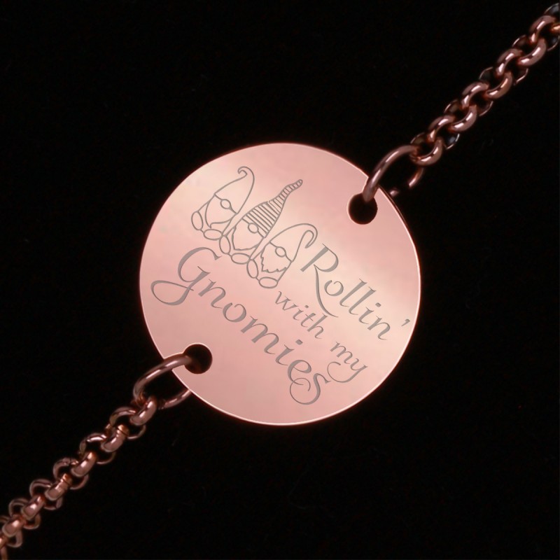 Bratara Gravata Rose Gold din Inox Rotund Gnomies