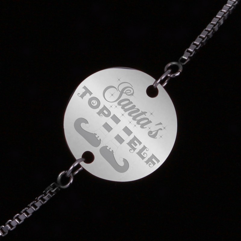 Bratara Gravata Argintie din Inox Rotund Top Elf