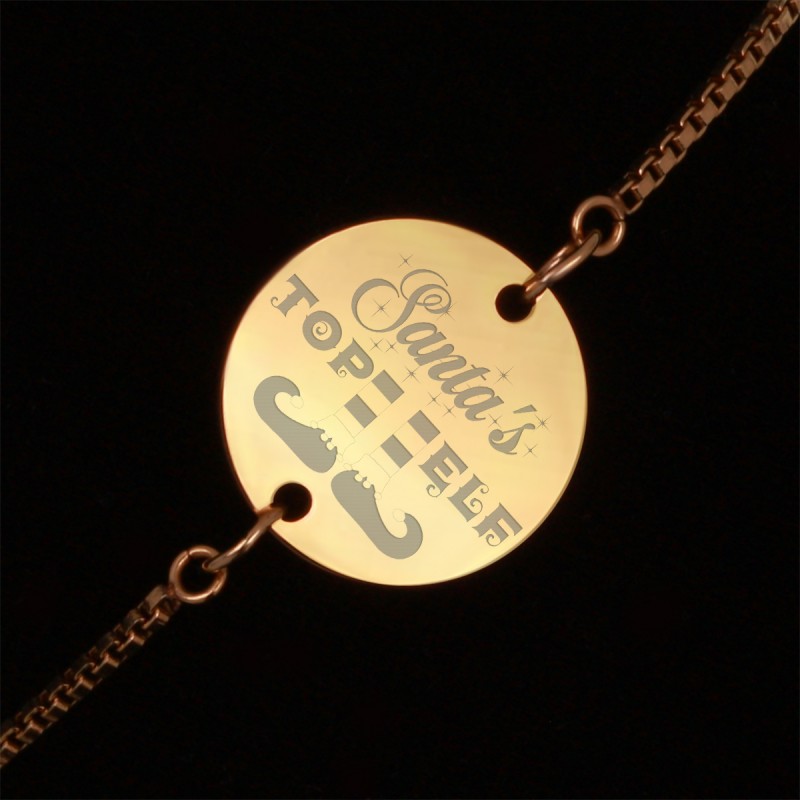 Bratara Gravata Aurie din Inox Rotund Top Elf