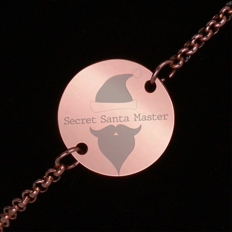 Bratara Gravata Rose Gold din Inox Rotund Secret Santa