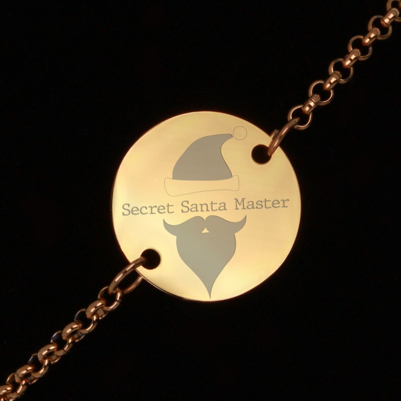Bratara Gravata Aurie din Inox Rotund Secret Santa