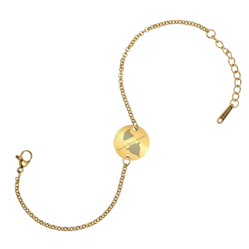 Bratara Gravata Aurie din Inox Rotund Secret Santa