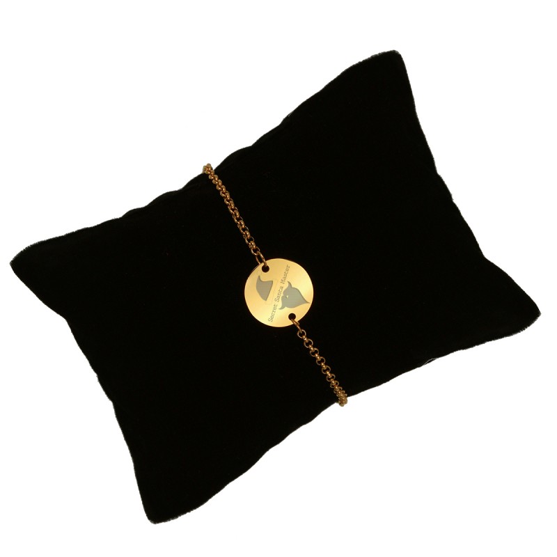 Bratara Gravata Aurie din Inox Rotund Secret Santa