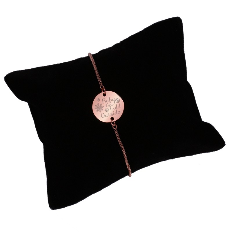 Bratara Gravata Rose Gold din Inox Rotund Cold Outside