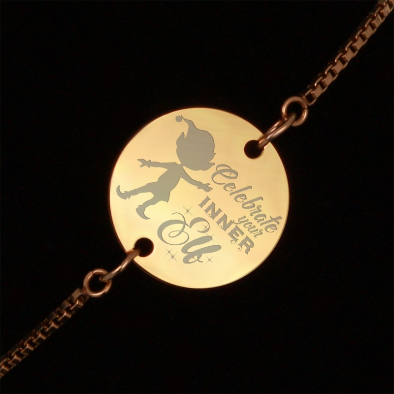 Bratara Gravata Aurie din Inox Rotund Inner Elf