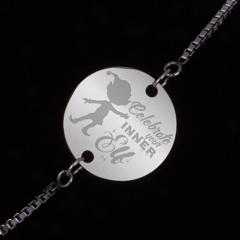 Bratara Gravata Argintie din Inox Rotund Inner Elf