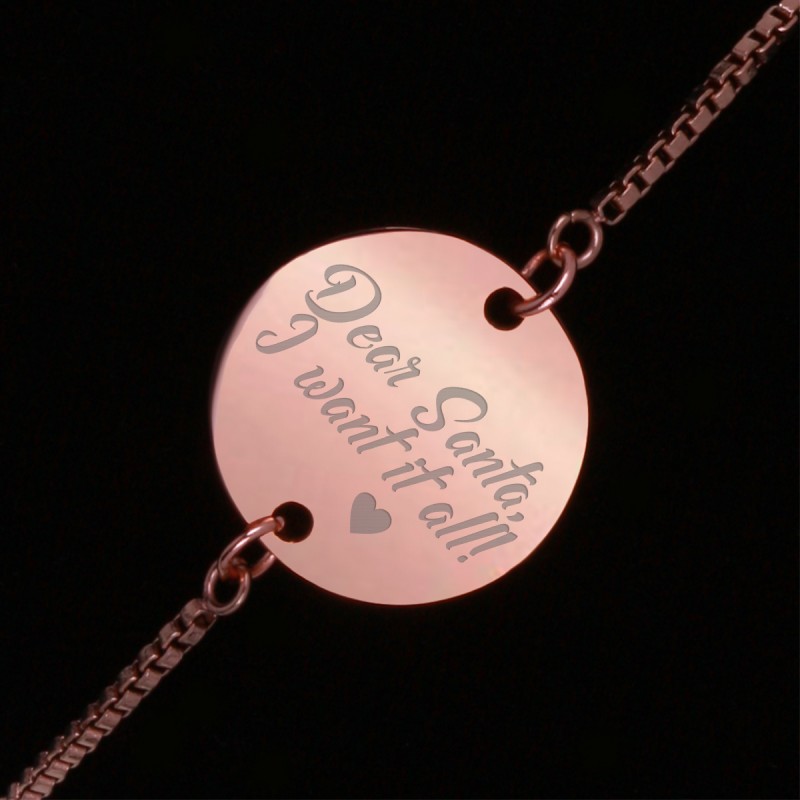 Bratara Gravata Rose Gold din Inox Rotund I Want it All