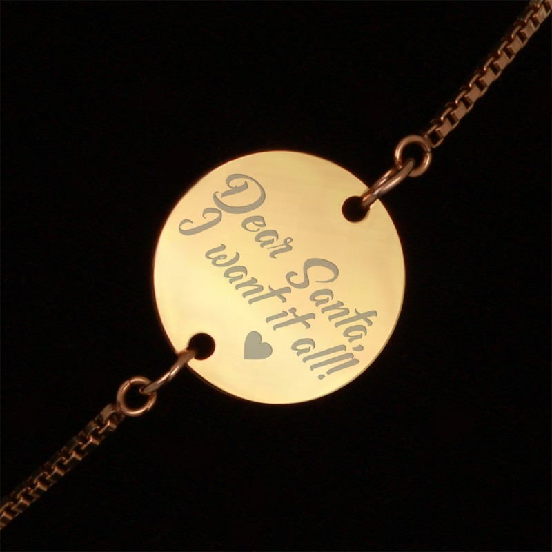 Bratara Gravata Aurie din Inox Rotund I Want it All