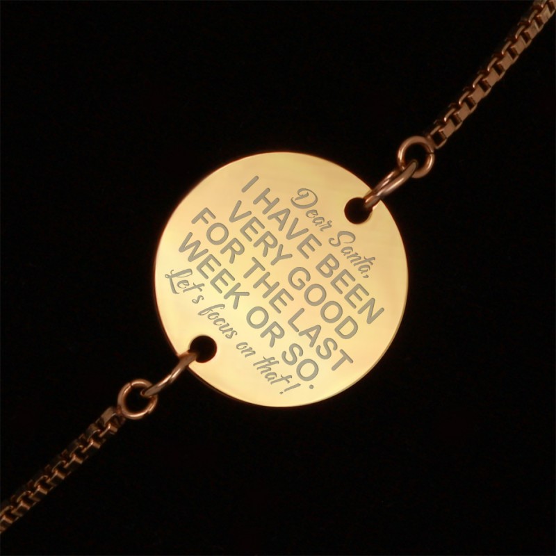 Bratara Gravata Aurie din Inox Rotund Focus