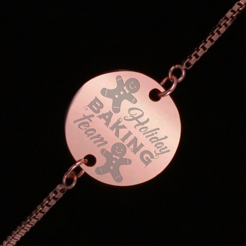 Bratara Gravata Rose Gold din Inox Rotund Baking Team