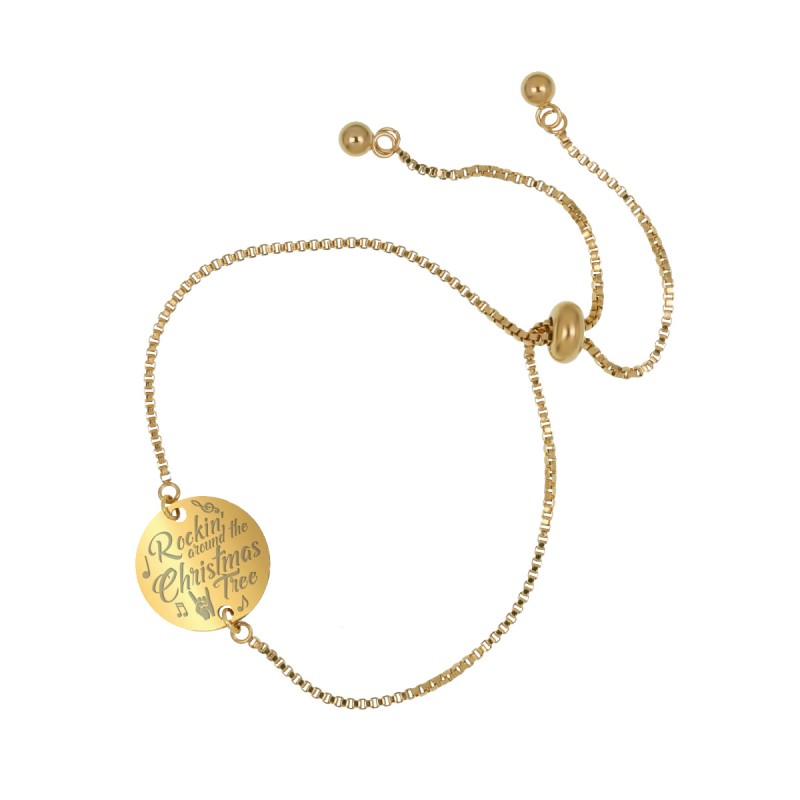 Bratara Gravata Aurie din Inox Rotund Rockin' Around