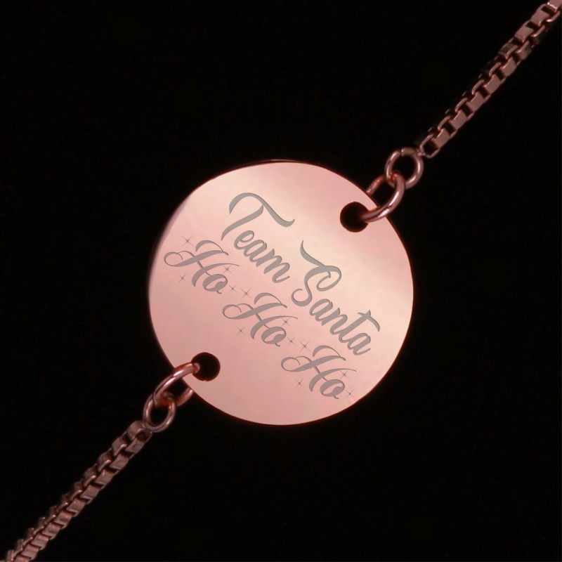 Bratara Gravata Rose Gold din Inox Rotund Team Santa
